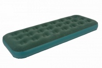 кровать со встроенным ножным насосом relax flocked air bed single 191x75x22см зеленый 27238
